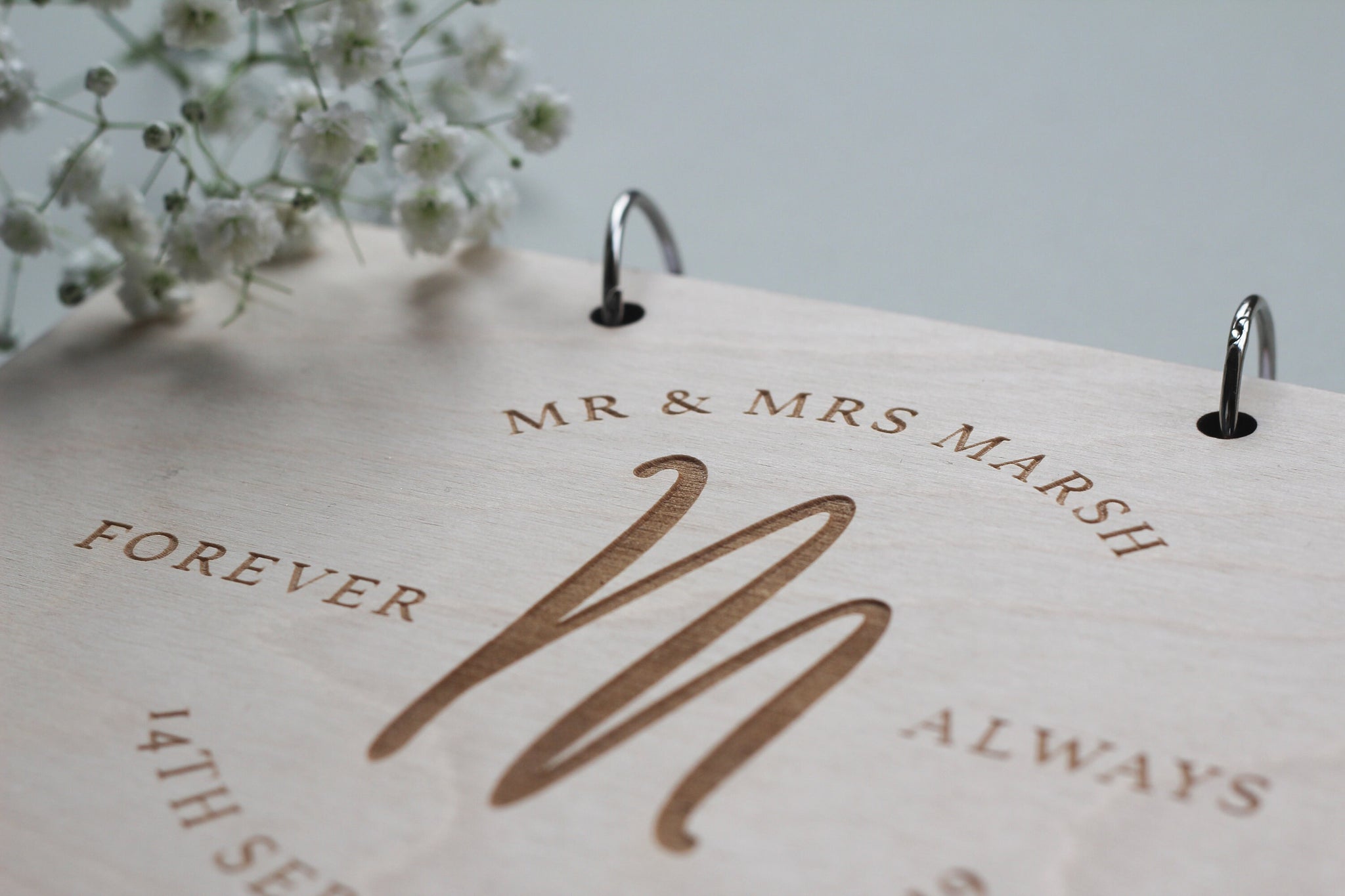 Initial Wedding Guest Book, Wood Wedding Guest Book